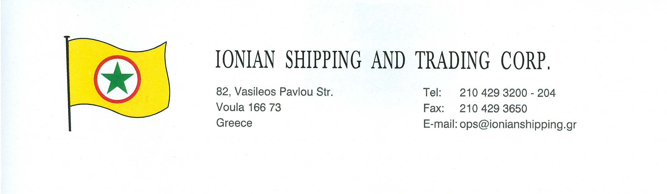 IONIAN SHIPPING AND TRADING CORP